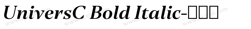 UniversC Bold Italic字体转换